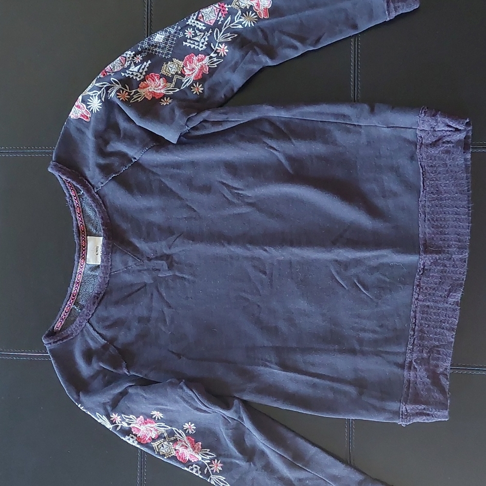 Knox Rose black embroidered sweatshirt